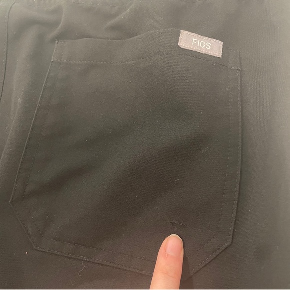 FIGS Livingston Basic Scrub Pants Size Large Black Nursing Healthcare Workwear - Picture 6 of 8